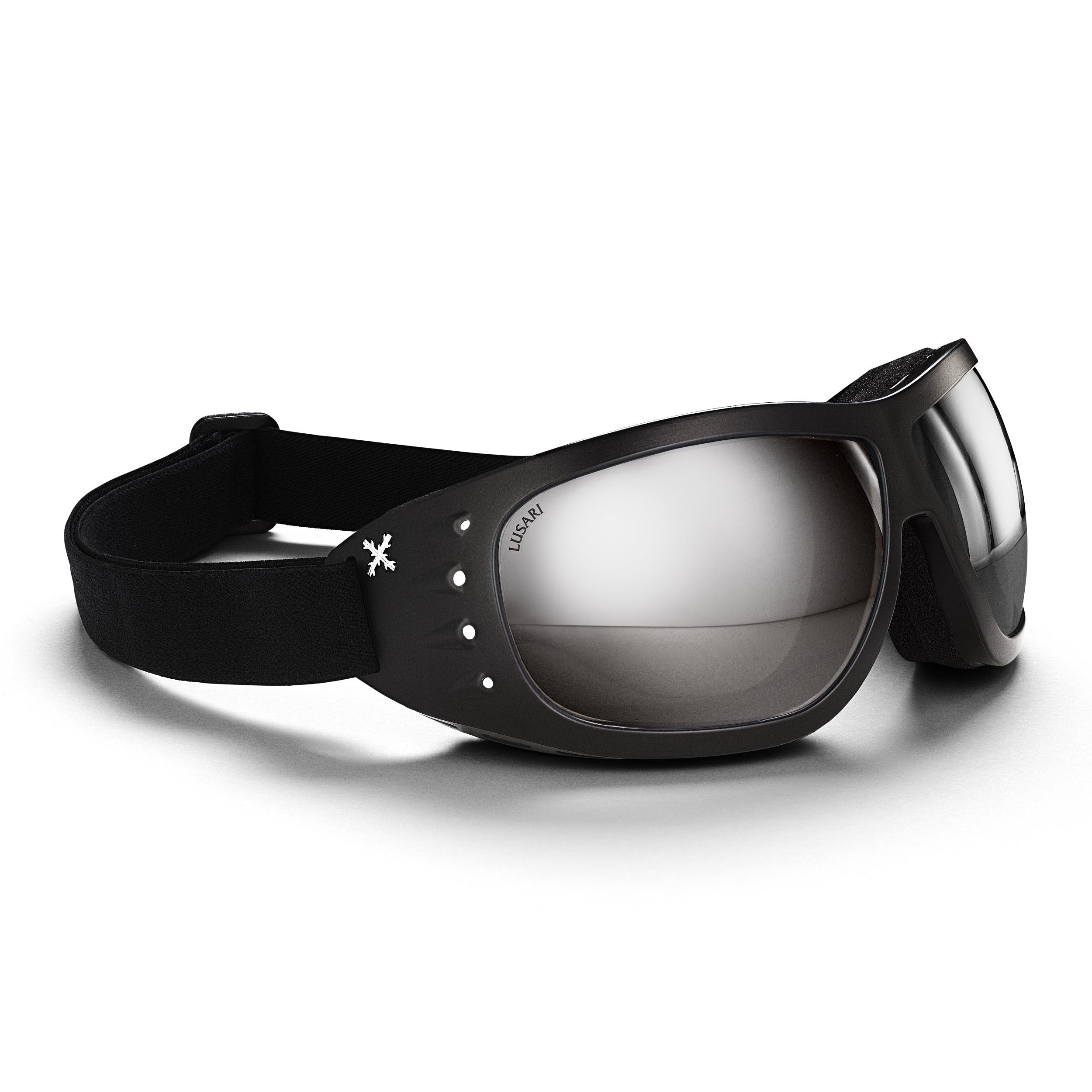 black and white goggles Black/Silver Goggles – Lusari