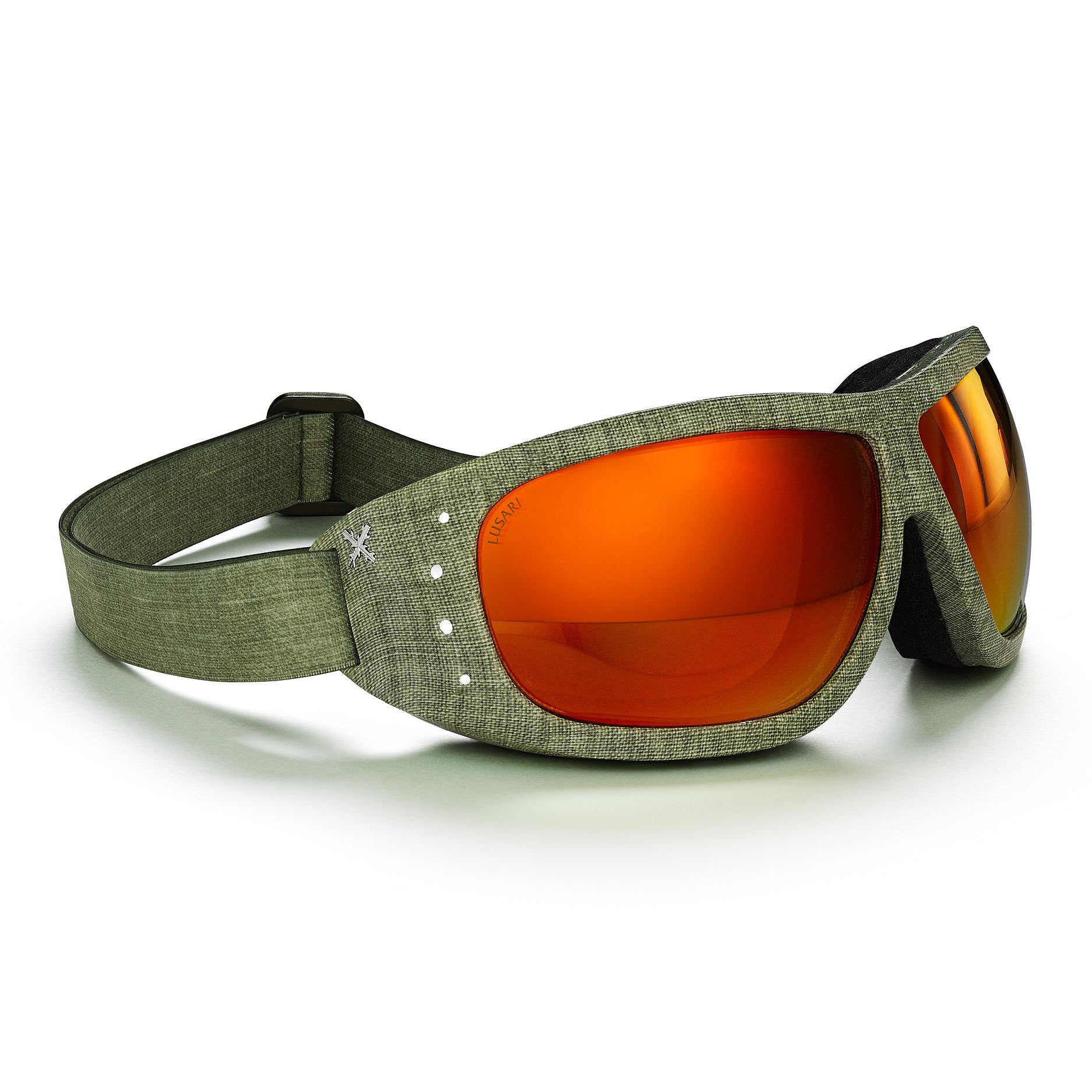 goggles orange lens Green Linen/Orange Goggles