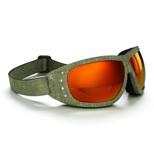 Green Linen/Orange Goggles